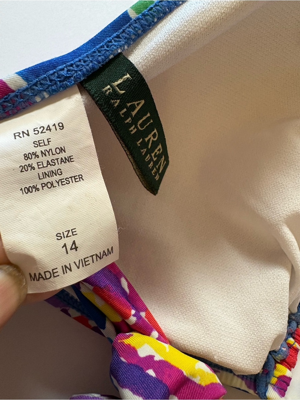 Ralph Lauren Multicolor Floral paisley Halter Bikini Top 14 - Picture 4 of 8